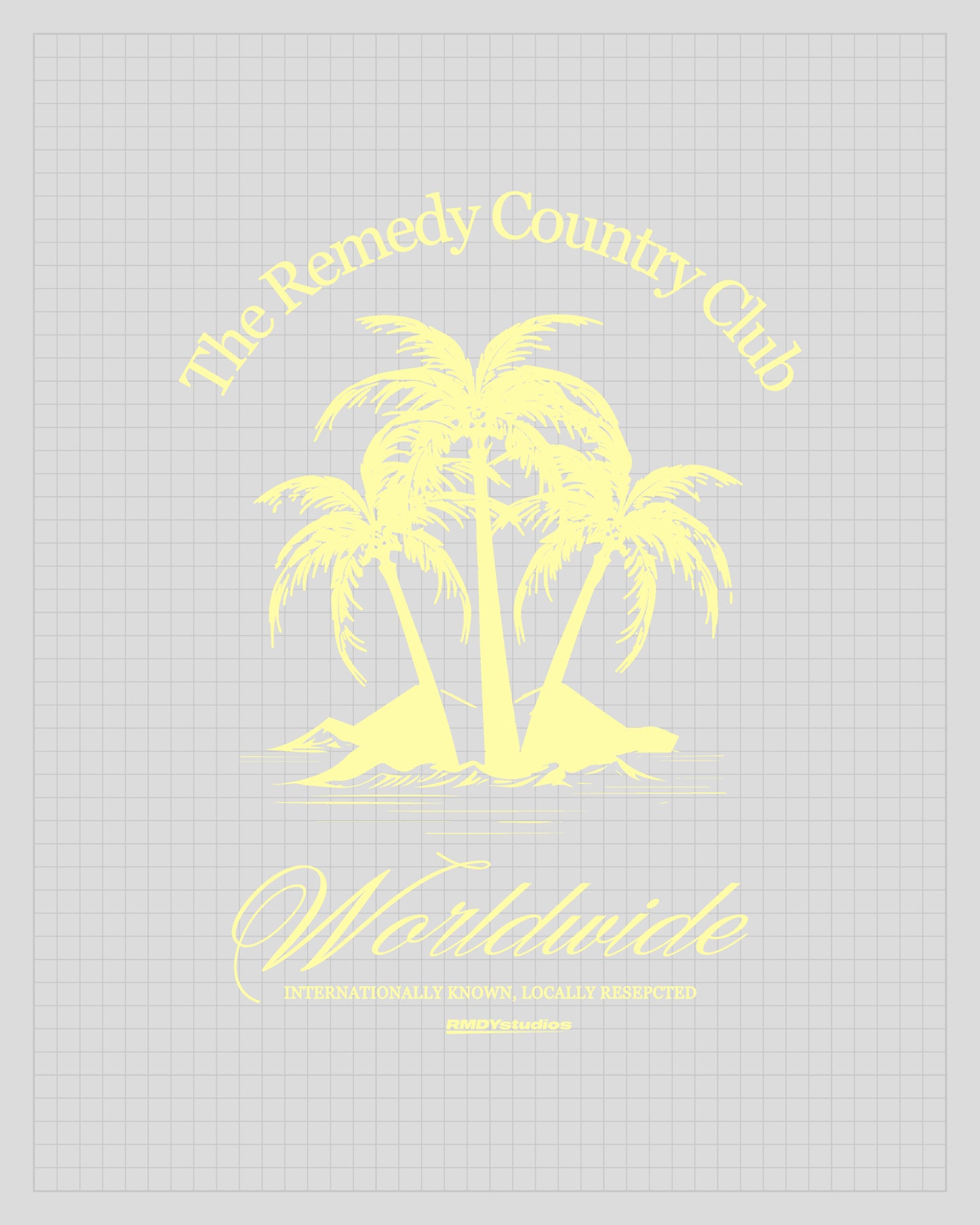 Country Club Grey Marl Print